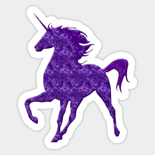 Purple Magical Unicorn Sticker